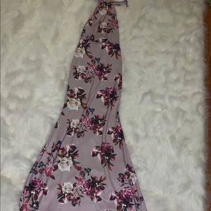 Long purple floral dress